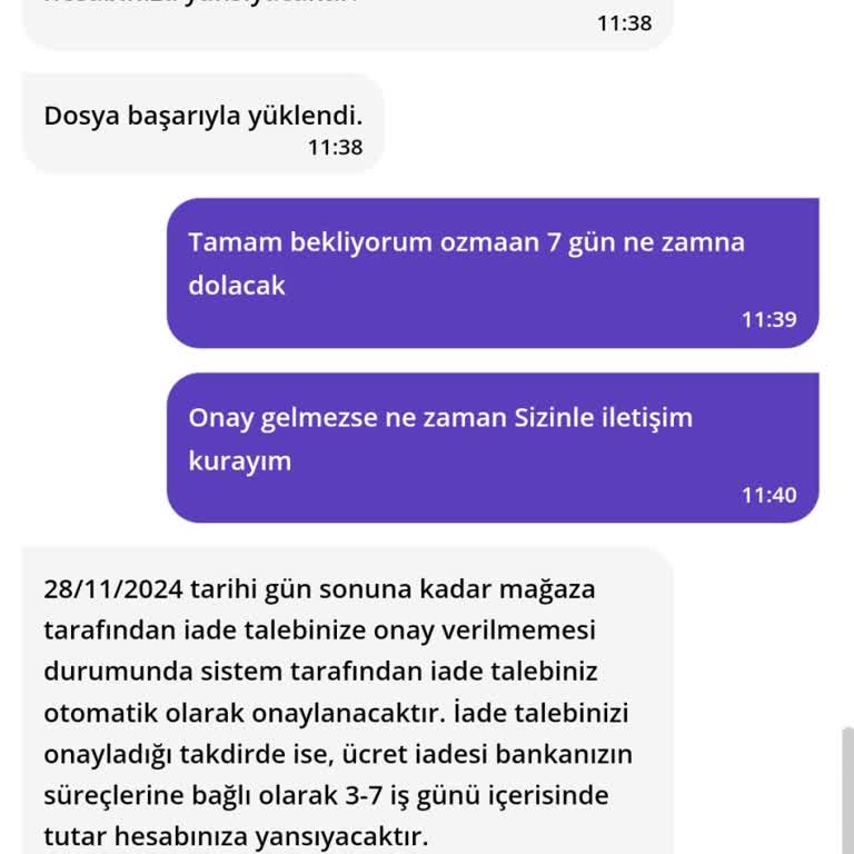 İade Sürecinde Yaşanan Gecikme