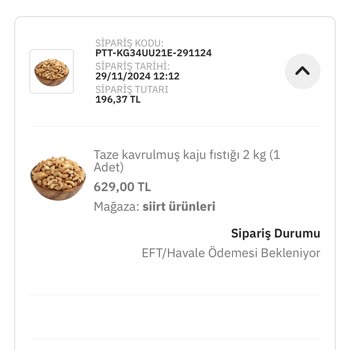 Ödeme Bekleniyor: PTTAVM Sipariş Sorunu