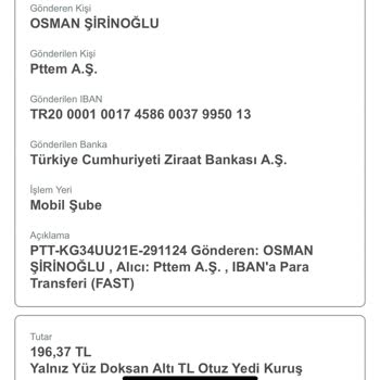 Ödeme Bekleniyor: PTTAVM Sipariş Sorunu