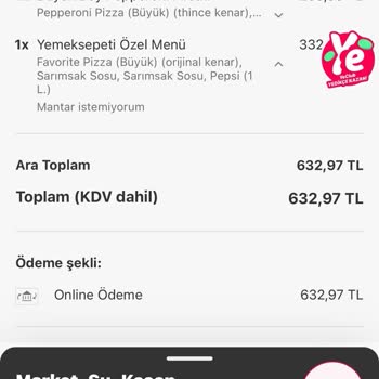 Yemeksepeti'nde Sipariş Notları Dikkate Alınmıyor