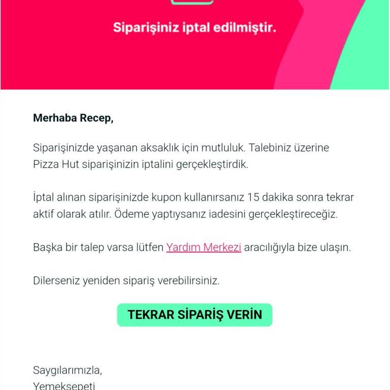 Sipariş İptali Ve İletişim Eksikliği: Hayal Kırıklığı Yaratan Deneyim