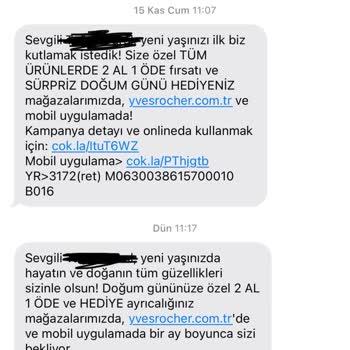 Yves Rocher Doğum Günü Kampanyası Yanıltmacası Ve Mağaza Çalışanının Saygısız Tavrı