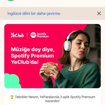 Geçersiz Spotify Premium Kodu Sorunu