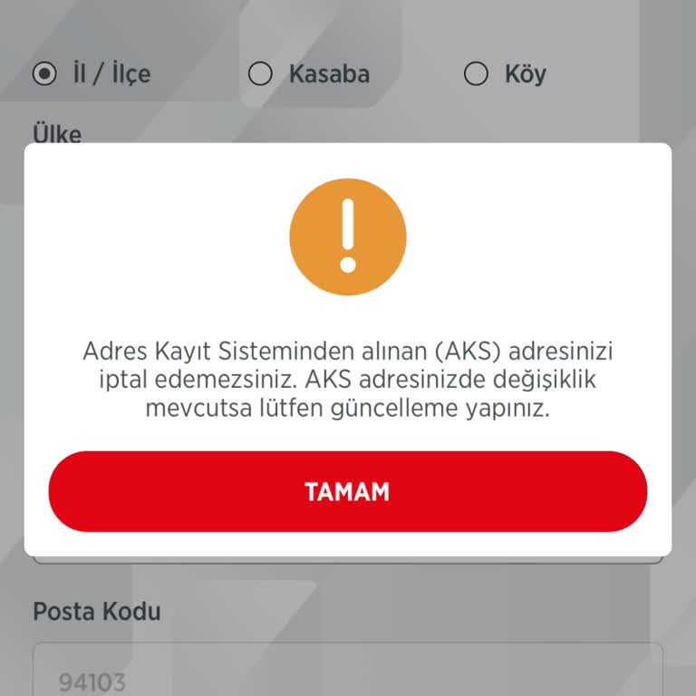 Ziraat Mobil'de Adres Sorunu Ve Kart Talebi Engeli