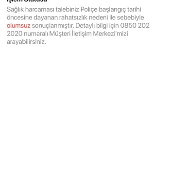 Türkiye Sigorta Tamamlayıcı Sigorta Hayal Kırıklığı