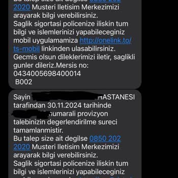 Türkiye Sigorta Tamamlayıcı Sigorta Hayal Kırıklığı