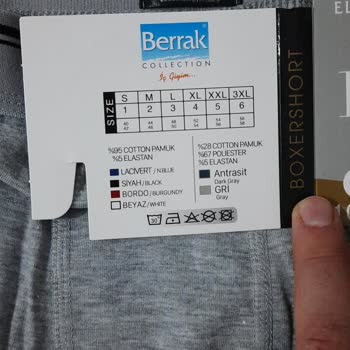 Berrak İç Giyim Boxer Pamuk Oranı Hayal Kırıklığı Yarattı