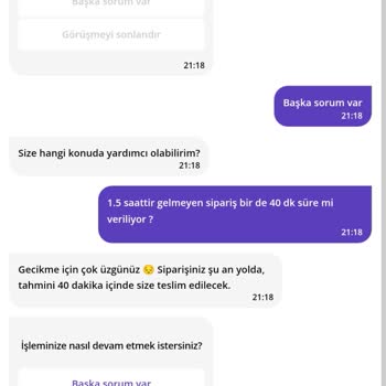 Sipariş Gecikmesi Ve İletişim Sorunu