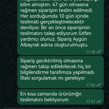 Reydeko'dan Halı Teslim Edilemiyor: Müşteri Hizmetleri Yok!