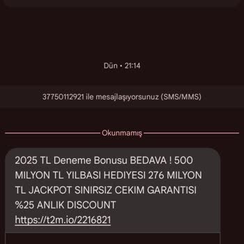 Vodafone'dan Gelen Sürekli Bahis Mesajları Can Sıkıyor
