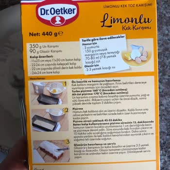 Limonlu Kek Karışımında Böcek Şoku