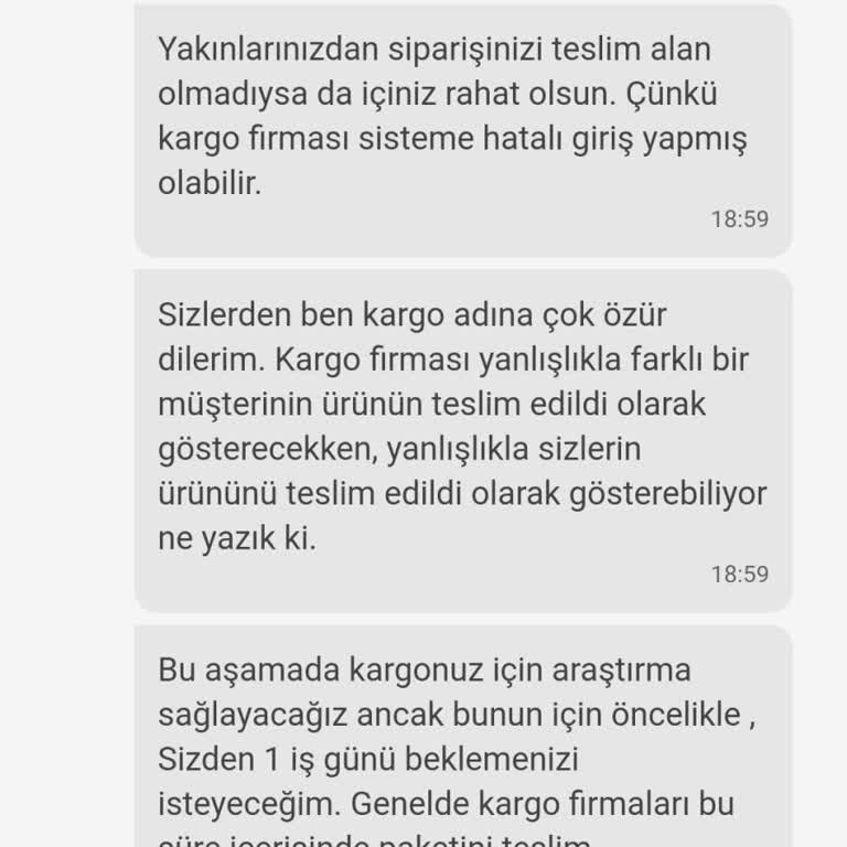Yanlış Teslimat Ve İletişimsizlik Mağduriyeti