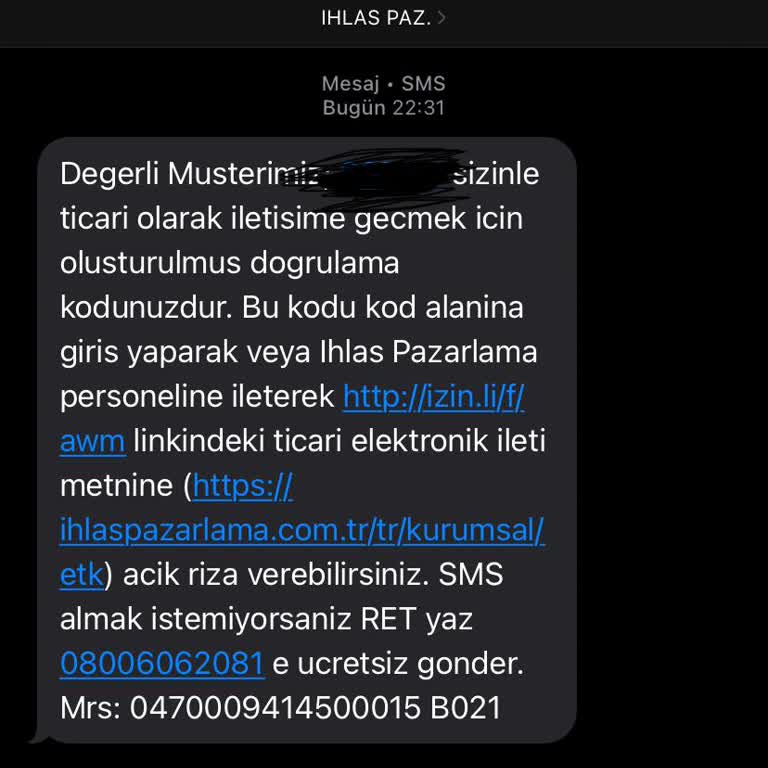 İzinsiz Ticari Mesaj Şikayeti