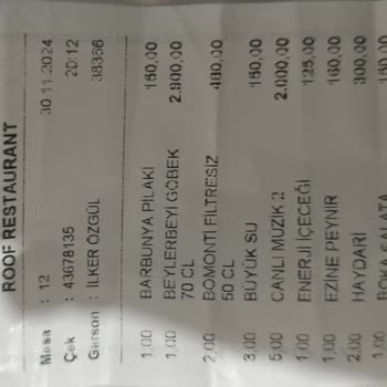 Rezervasyon Sırasında Bilgilendirilmeyen Canlı Müzik Ücreti