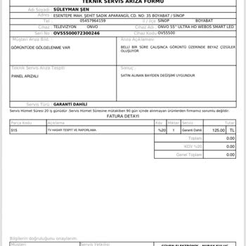 Onvo TV'nin Sürekli Arızası Ve İade Sorunu