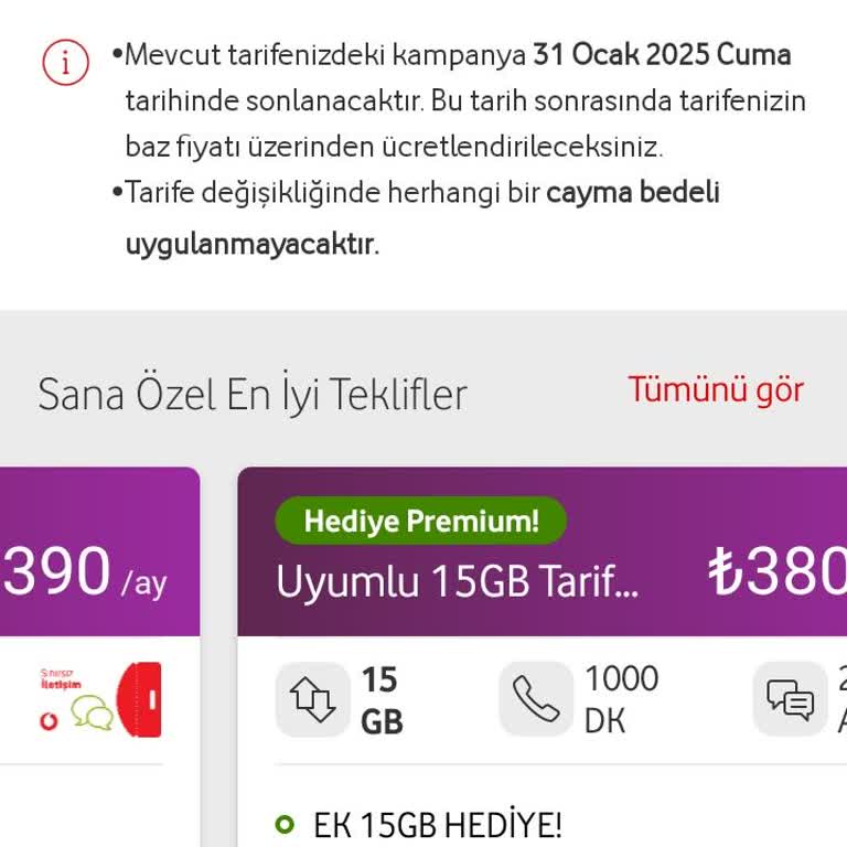 Vodafone Tarifelerinde Adaletsizlik Ve Müşteri Memnuniyetsizliği