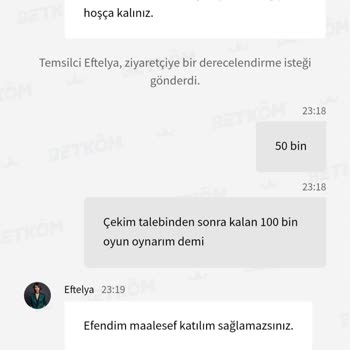 Betkom'da Kazançlarım Ödenmiyor