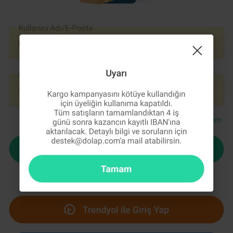Dolap Hesabım Haksız Yere Kapatıldı!