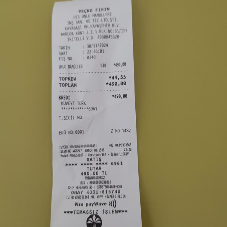 Başakşehir Peçko Fırını'nda Hayal Kırıklığı: Görselle Alakasız Mantı Ve İlgisiz Hizmet