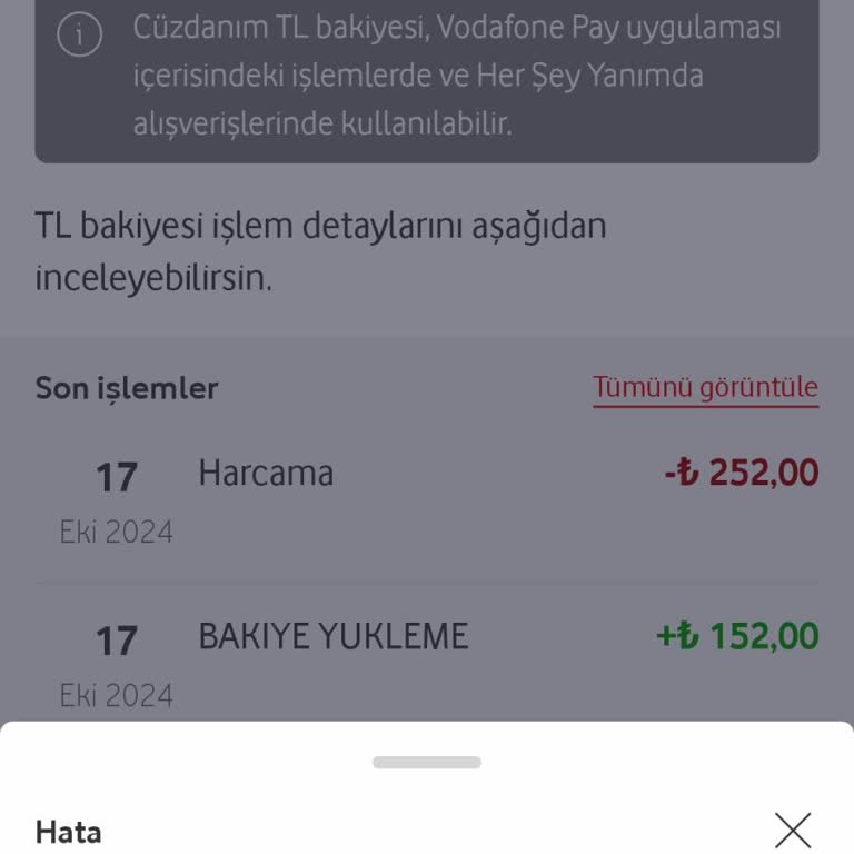 Vodafone Premium'da Kullanılamayan Cüzdan Kodu Sorunu