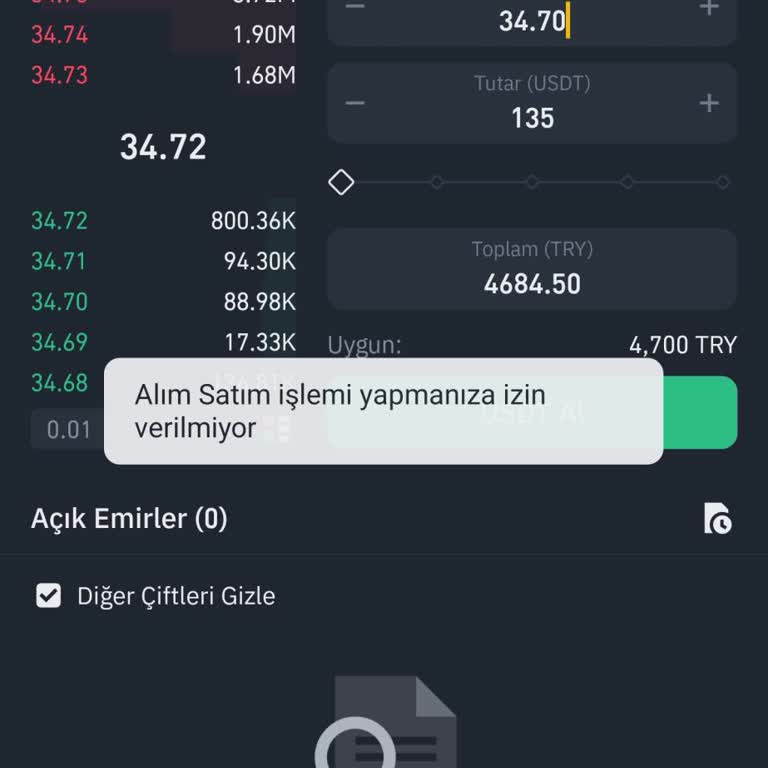 Binance TR'de İşlem Engeli Ve Ulaşılamayan Destek
