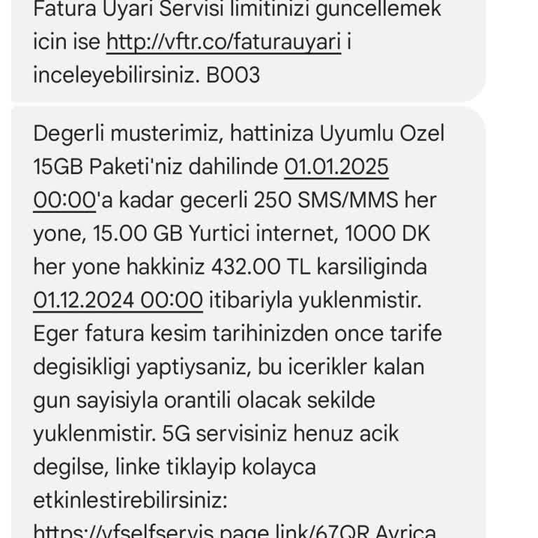 Beklenmedik Fatura Şoku