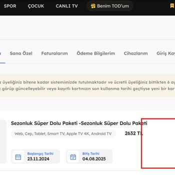Süper Paket Lig Eksikliği Sorunu