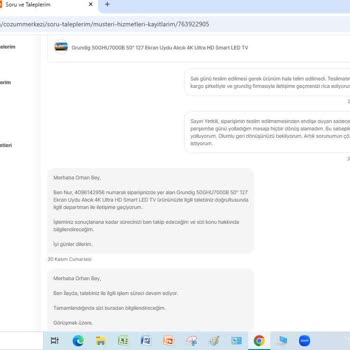 Teslimat Krizi: Hepsiburada Ve Grundig'den Çözüm Bekliyorum