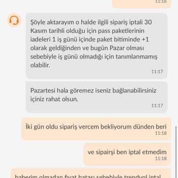 Trendyol Sipariş İptali Ve Pass Hakkı Sorunu