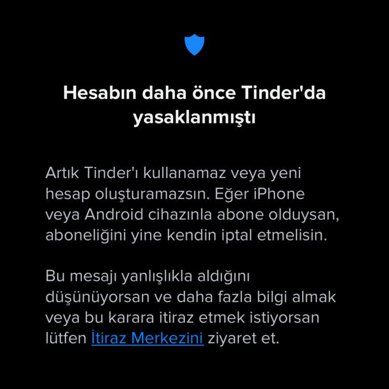 Tinder Hesabım Haksız Yere Yasaklandı
