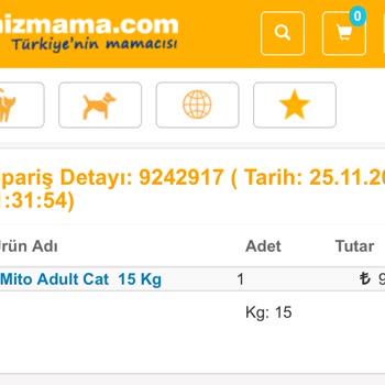 Yanlış Ve Eksik Gönderilen Kedi Maması