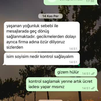 Ücret İadesi İçin Acil Çözüm Bekliyorum