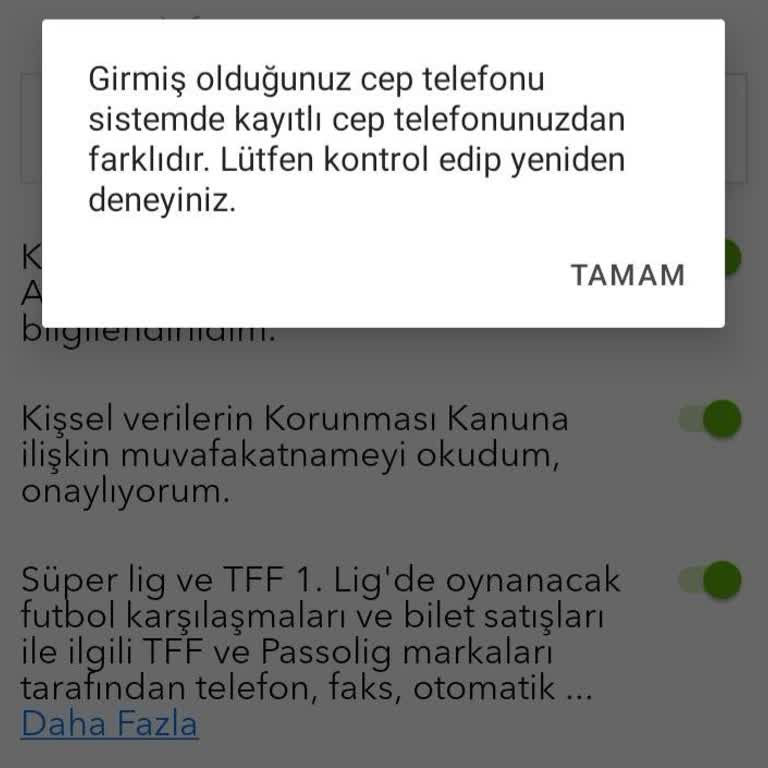 Telefon Numarası Blokesi Nedeniyle Sisteme Giriş Yapamama Sorunu