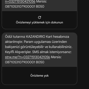 KazandiRio'dan Kazandığım Hediye Param Yatırılmadı