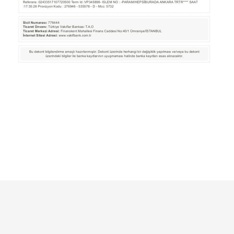 VakıfBank Kart Güvenliği Sorunu