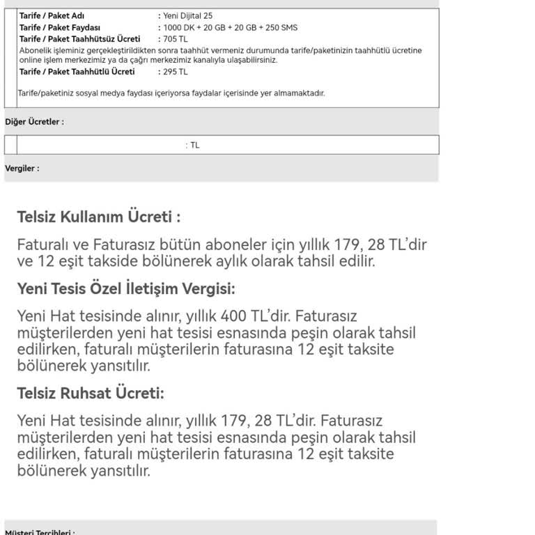 Taahhütlü Tarifede Yanlış Faturalandırma Sorunu