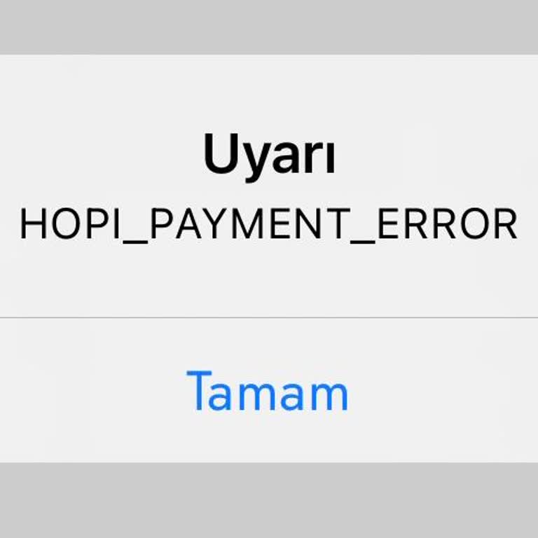 Gift Card İle Ödeme Yaparken Hata Mesajı