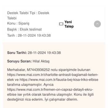 Eksik Ve Hasarlı Ürünler İçin Yanıt Bekleyen Müşteri