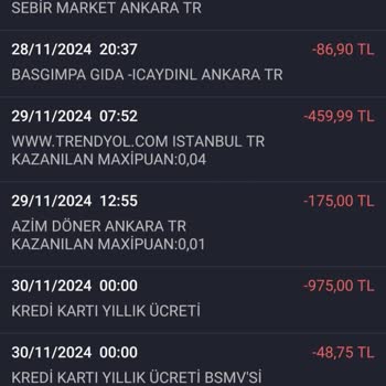 Kredi Kartı Yıllık Üyelik Ücreti İadesi Talebi