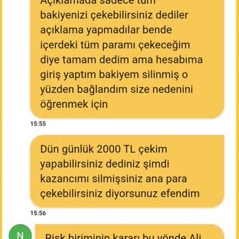 Kazancım Silindi, Ödeme Yapılmadı!