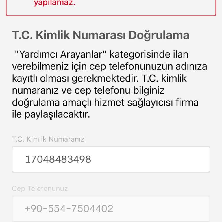 Sahibinden.com'da Telefon Numarası Sorunu