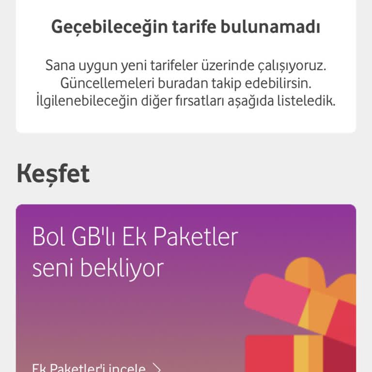 Vodafone'da Uygun Tarife Bulamama Sorunu