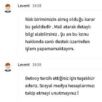 Betvoy Bahis Sitesinde Haksız Hesap Kapatma Ve Ödeme Sorunu