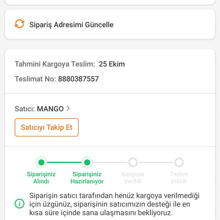 Teslimat Gecikmesi Ve İletişim Sorunu