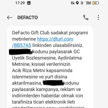 DeFacto'da Gizli Üyelik Ve Veri Paylaşımı Sorunu