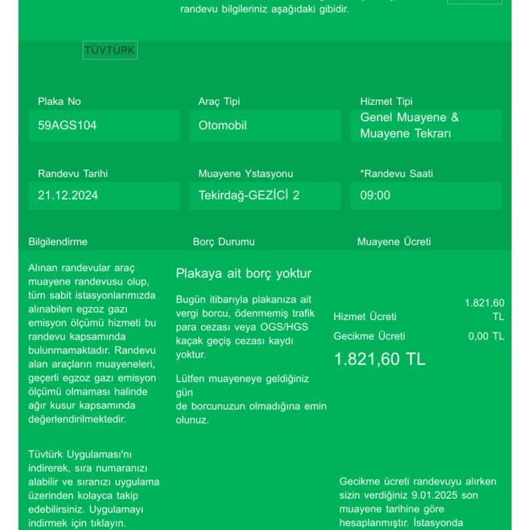 Randevu Konum Bilgisi Eksikliği