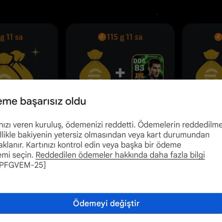 Ödeme Hatası Ve Kart İzin Sorunu