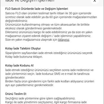 FLO Mağazasında Değişim Hakkı Sorunu