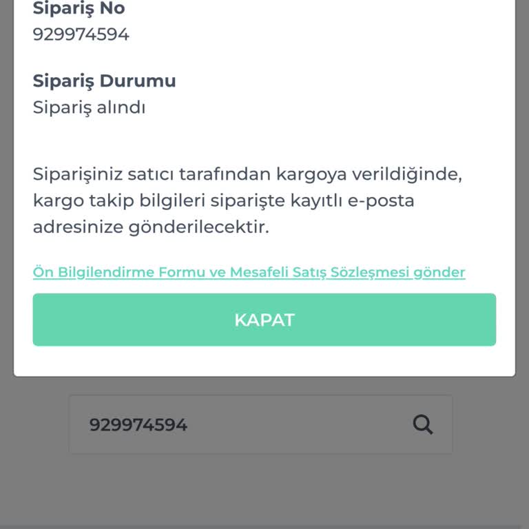 Kargoya Verilmeyen Sipariş Ve Ulaşılamayan Müşteri Hizmetleri