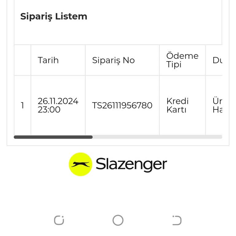 Slazenger Siparişim Halen Gönderilmedi!